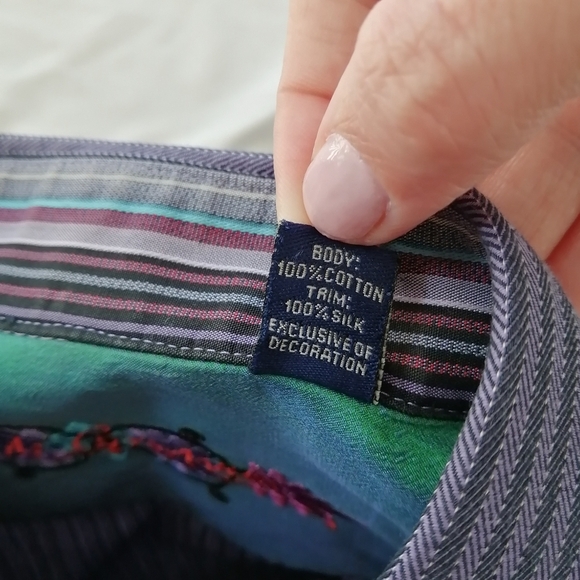 Robert Graham Men's Embroidered Purple Button Up Classic Fit XL - Picture 14 of 17